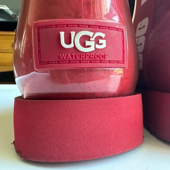 UGG Women's Classic Clear Mini Ankle Boots Red US Size‎ 7 - Picture 9 of 16